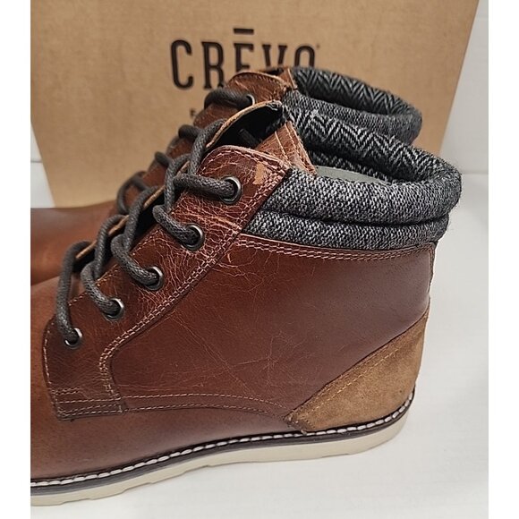 CREVO Javier Mens size 13 Leather Lace Up Chukka Boots Chestnut Brown Shoes new - Picture 10 of 12